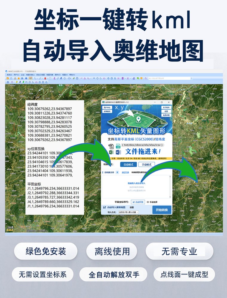 坐标表→软件→奥维地图